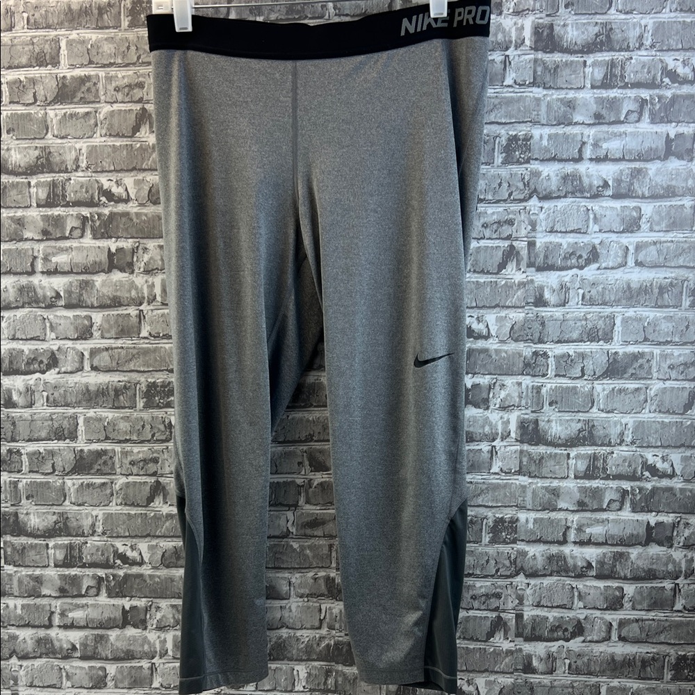 Nike Pro Heather Gray Leggings - image 1
